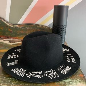Black and white hat